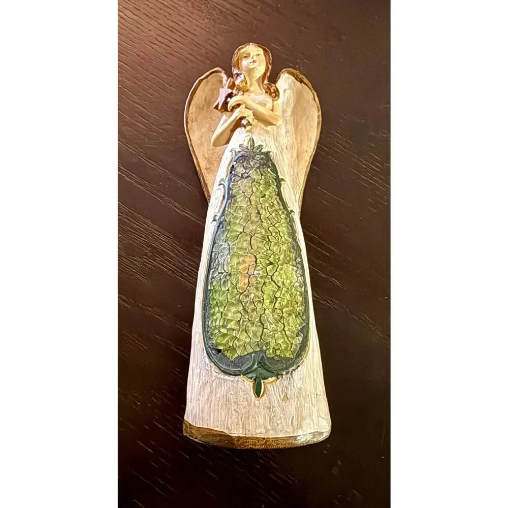 Vintage Christmas Angel Resin Figurine.